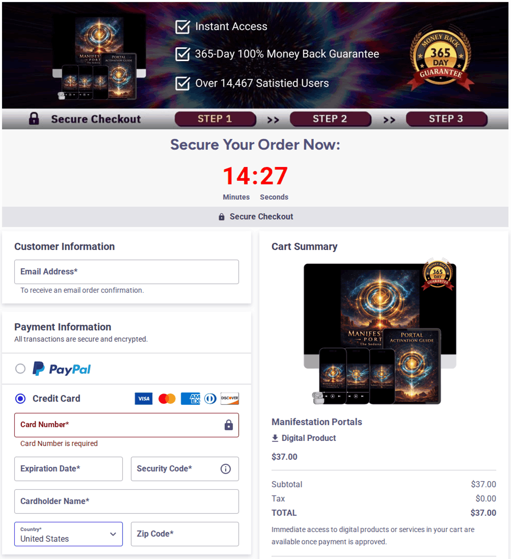 Manifestation Portals Checkout